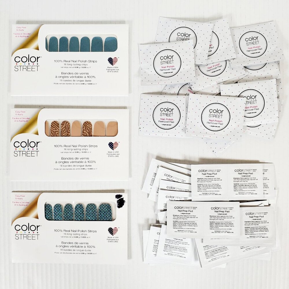 COLOR STREET Nail Polish Strips & Pad Lot All WILD UP MERMAID BRIGADE SPACE CASE